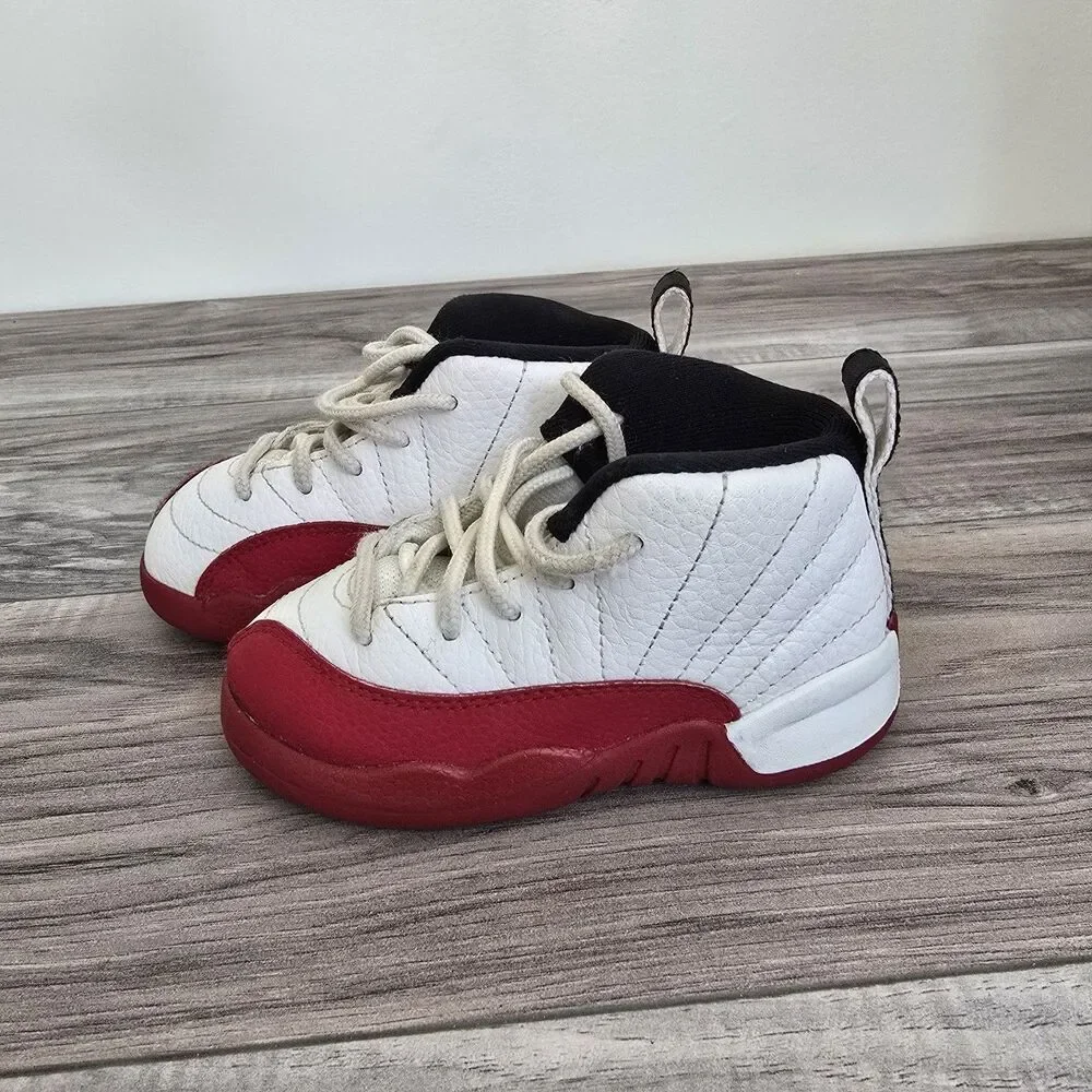 Nike Air Jordan Retro Cherry Red And White Infant Toddler 7C